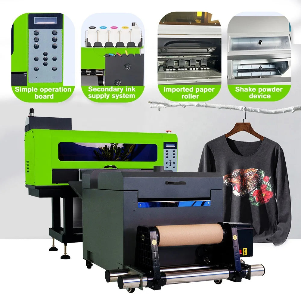 Okai A3 Dtf Printer 30cm XP600 Heat Press Machines with Powder Dyer Shaking Machine Inkjet Printers