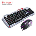 TWOLF TF600 Tastiera E Mouse Da Gaming Klavye Mouse Set Rgb Gaming Keyboard and Mouse Kit LED Backlit Keyboard Mouse for Desktop