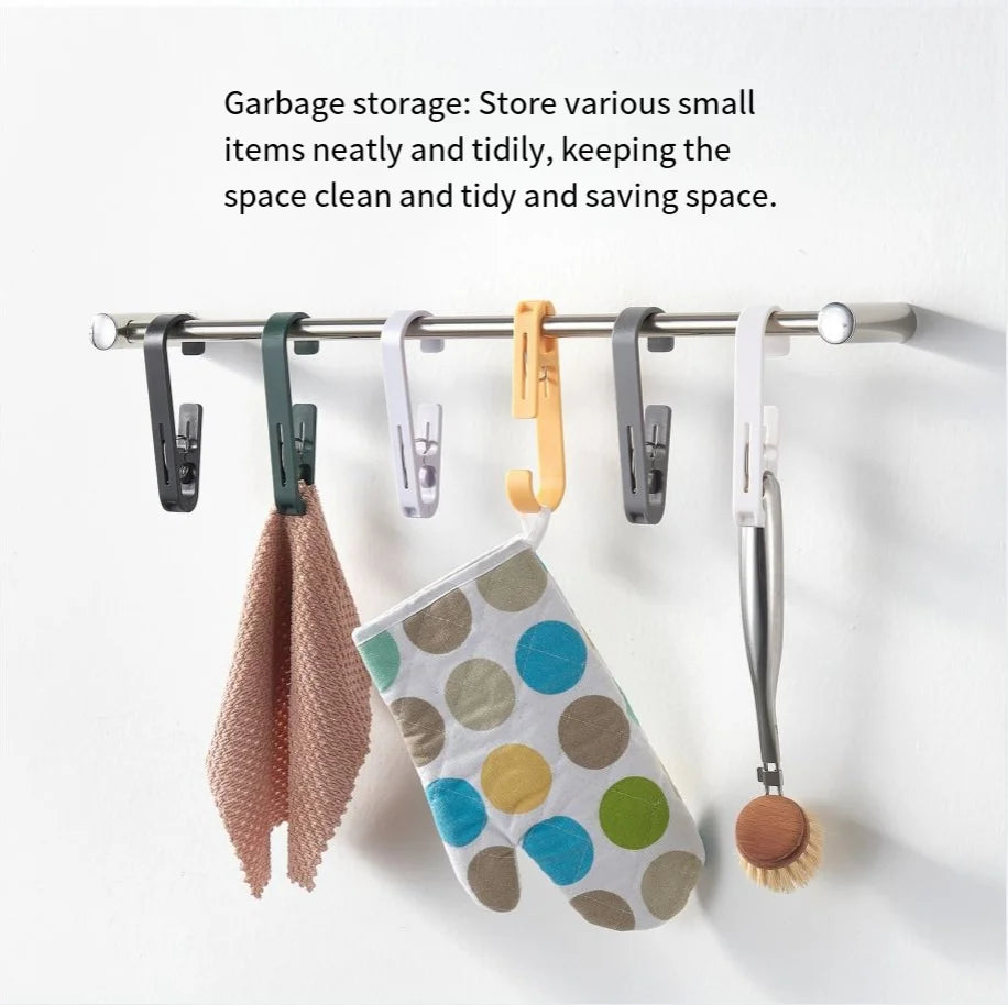 High Quality Household Space Saving S-Shaped Hooks Multi-Functional Hanging Clip Hook