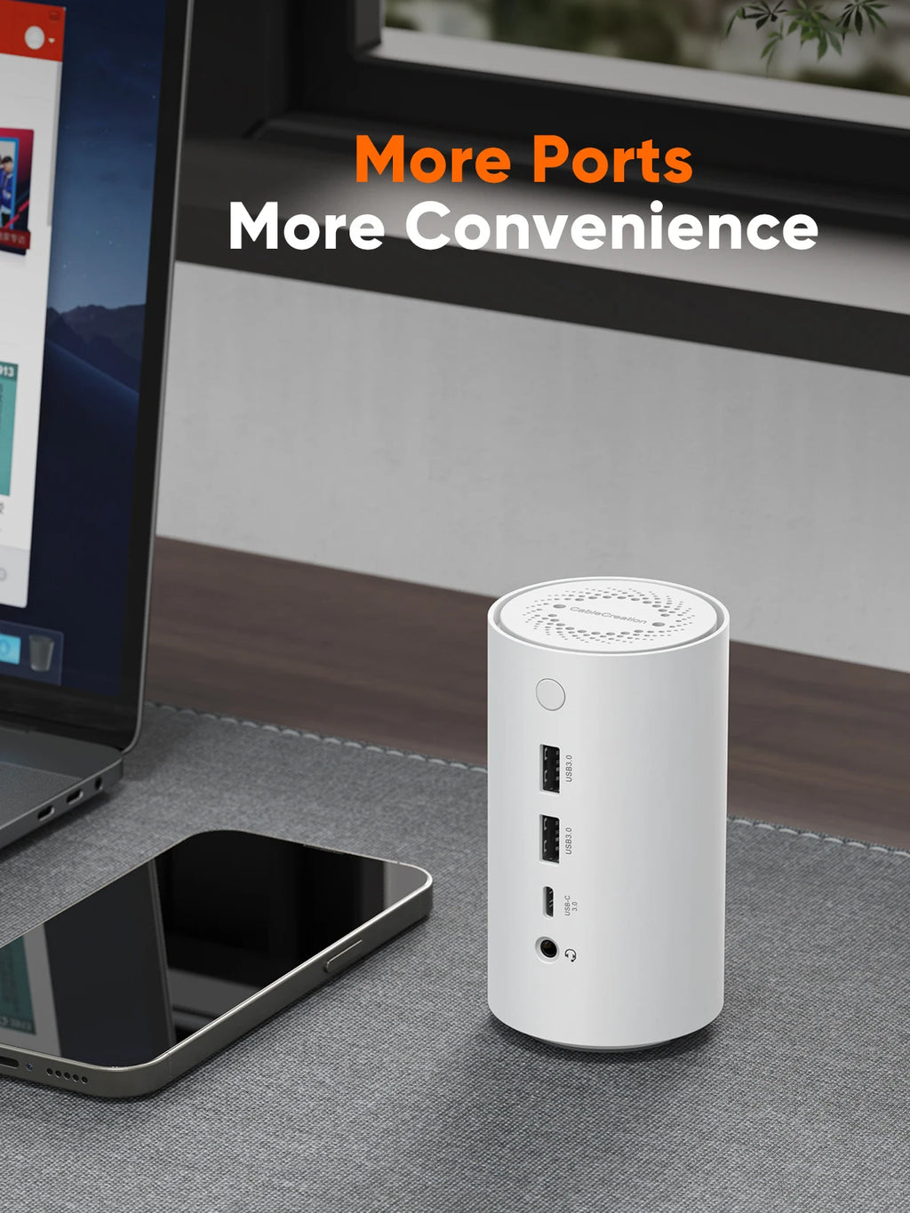 10 in 1 USB-C Docking Station with Negative Ion Function USB C Hub
