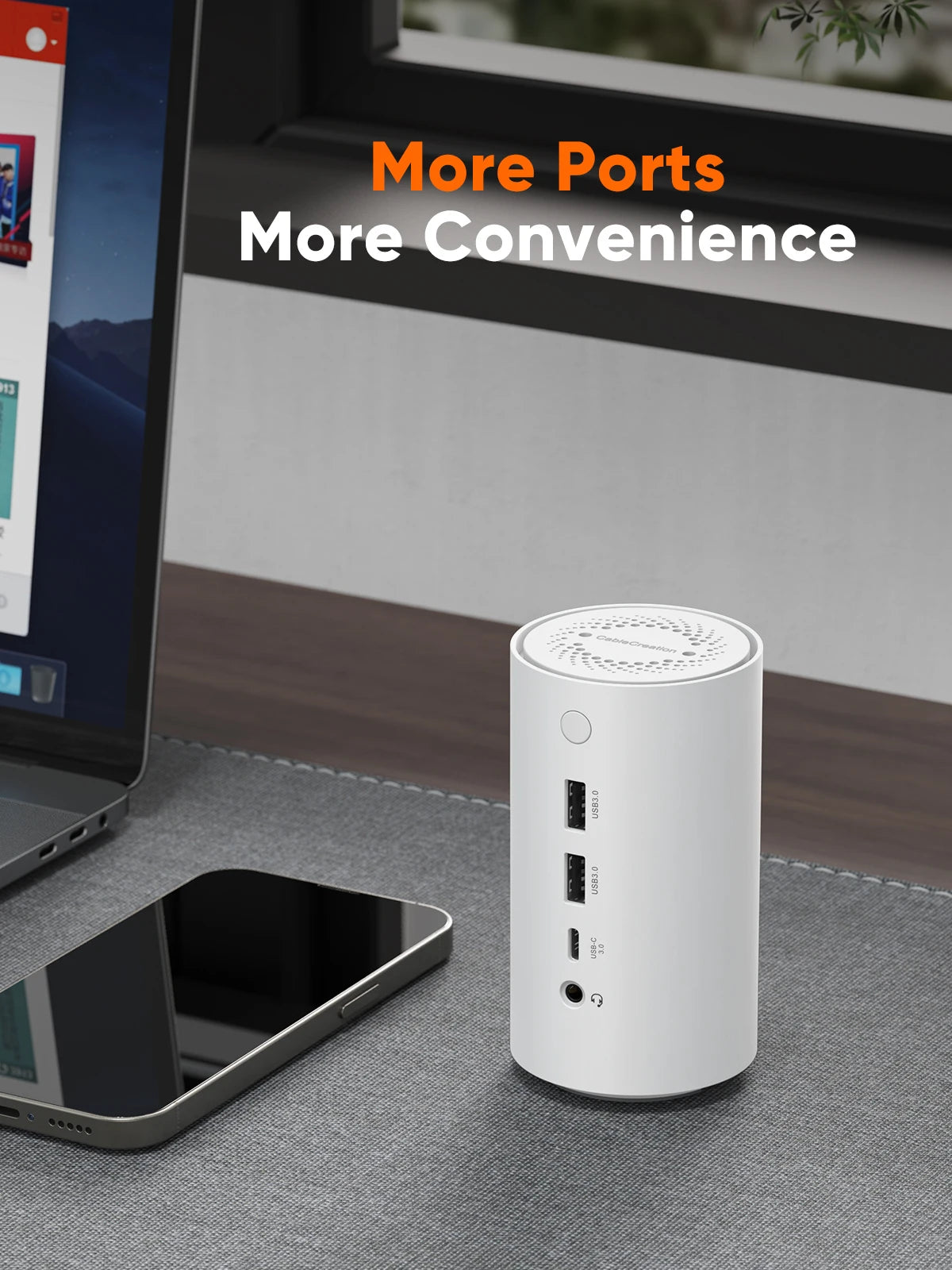 10 in 1 USB-C Docking Station with Negative Ion Function USB C Hub