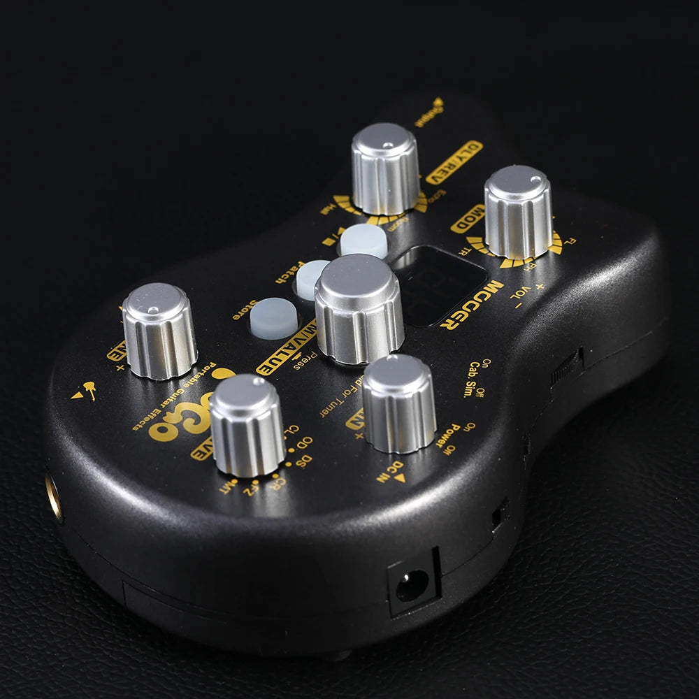 MOOER PE50 Pogo Black Portable Guitar Multi Effect Processor Guitar Pedal 15 Effect Types 40 Drum Rhythm Tuning Function