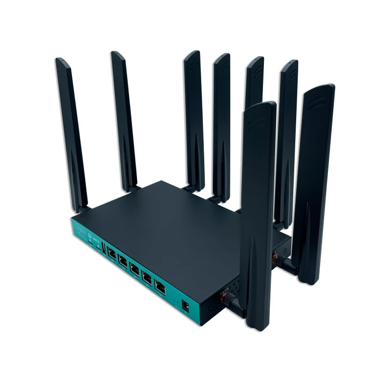 Wifi6 Router Gigabit Dual Band 12V DC Power 1800Mbps 5g Router Sim Openwrt Wifi Router 5g with 8 Antenna