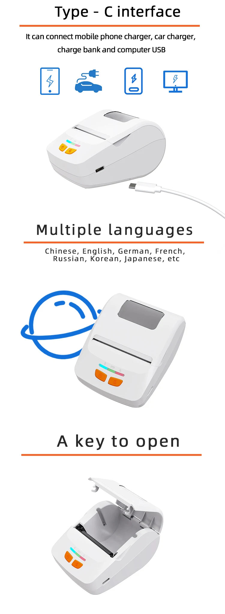 GOOJPRT NEW Model PT230 Mini Portable Printer for Pos Machine System