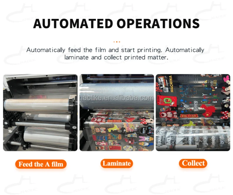 24inch UV DTF Fast Printing Machine With Laminator Roll to Roll for Cup Wraps Tumbler Transfer UV DTF Printer I1600 I3200 Heads