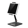360° Rotating Aluminum Alloy Tablet Stand Stable Adjustable Desktop Holder for iPad Pro 12.9, Foldable Stand for Office Home