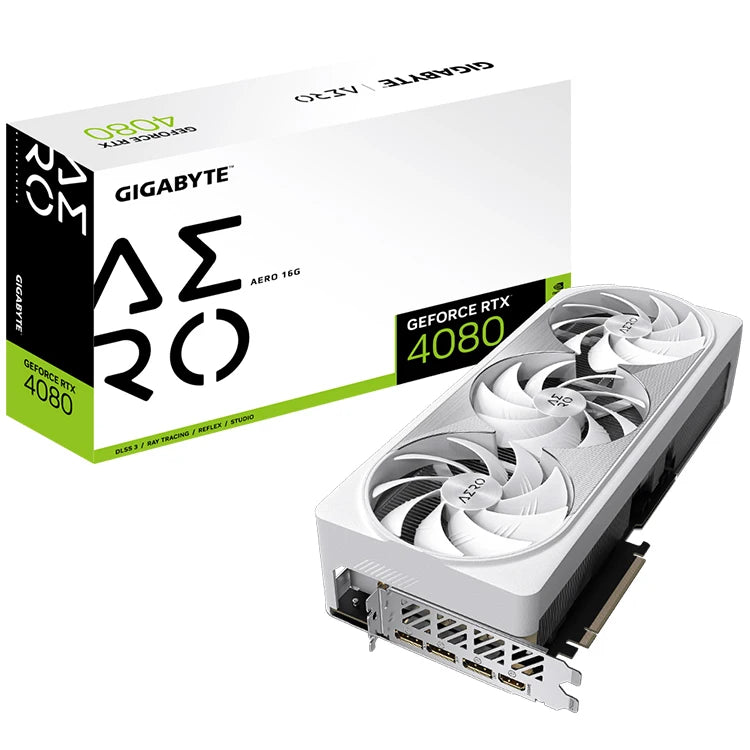Used GIGABYTE GeForce RTX 4080 16GB AERO Gaming Graphics Card with GDDR6X Memory Support Intel Core I7 13700K 13900K AMD 7900X