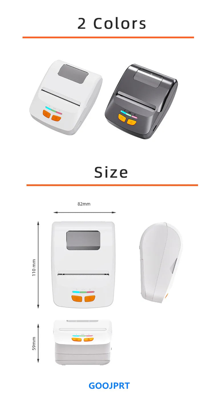 GOOJPRT NEW Model PT230 Mini Portable Printer for Pos Machine System