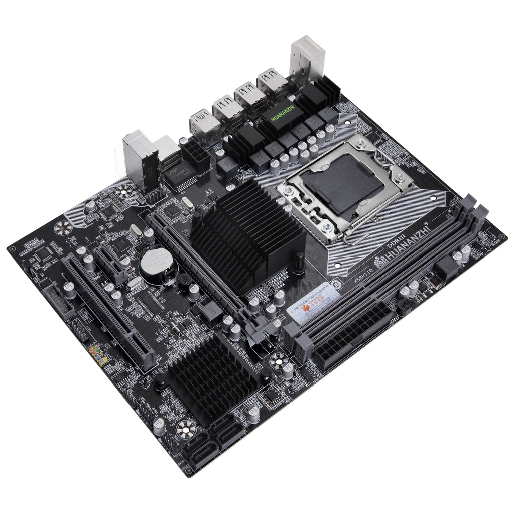 HUANANZHI X58 LGA 1366 X58 Motherboard Support RECC NON-ECC DDR3 and Xeon Processor USB3.0 AMD RX Series X5670 X5575 X5650 X5660