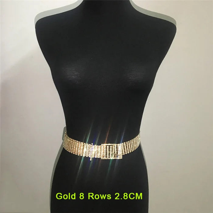 Luxury Crystal Men Women Unisex Belt Diamond Studded Rhinestone Belts Western Sparkle Designer Leather Belts  0826