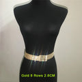 Luxury Crystal Men Women Unisex Belt Diamond Studded Rhinestone Belts Western Sparkle Designer Leather Belts  0826