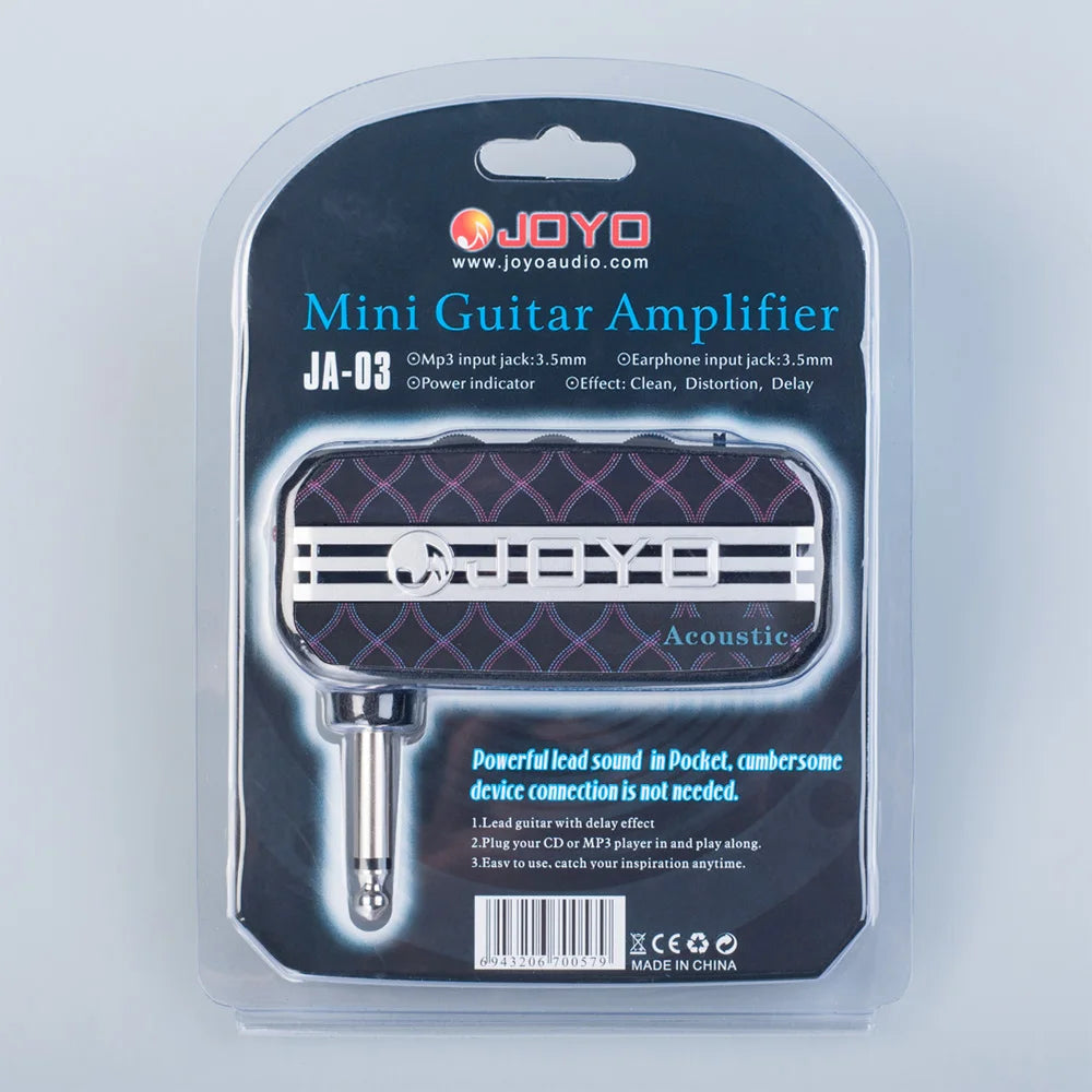 JOYO JA-03 Bass Guitar Amplifier 6 Types A30 Sound MP3 Headphone Amp Pocket Size Electric Guitar Practice Mini Amplifier