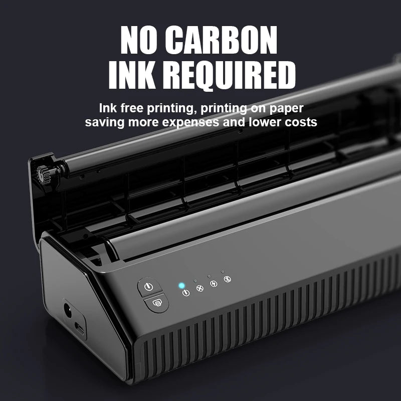 Mini Wireless Mobile No Ink Portable A4 Thermal Barcode Color Label Tattoo Printer