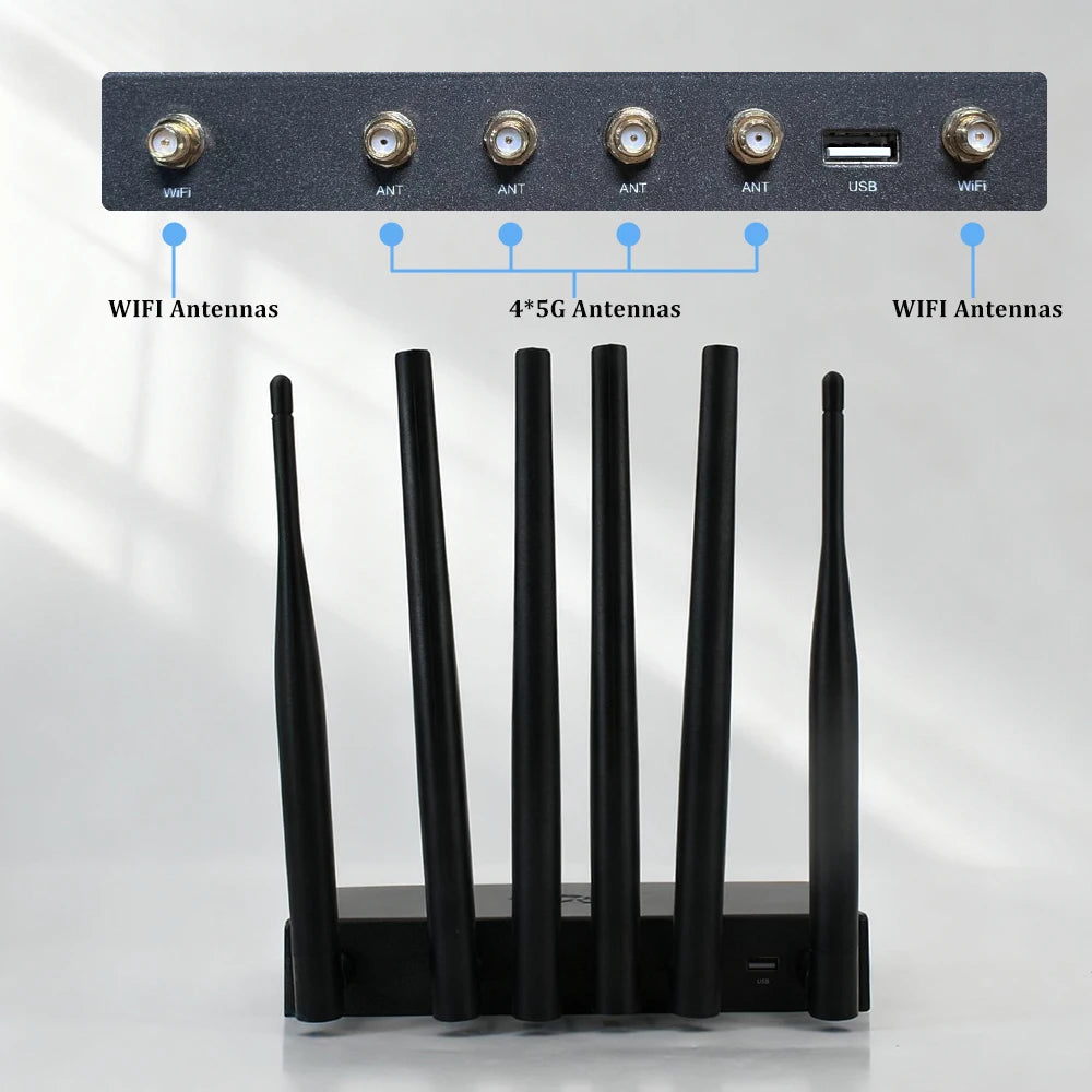 Yeacomm NR810 RM520N-GL 5G CPE Router Home Verizon AT&T T-mobile Internet Dual Sim Card Slot 5G Wifi6 AX3000 Global Version