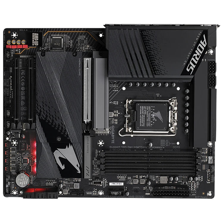 GIGABYTE Z790 AORUS ELITE Used Motherboard With LGA 1700 Supports 13th/12th Gen Intel Core Series Processors Used for Desktop