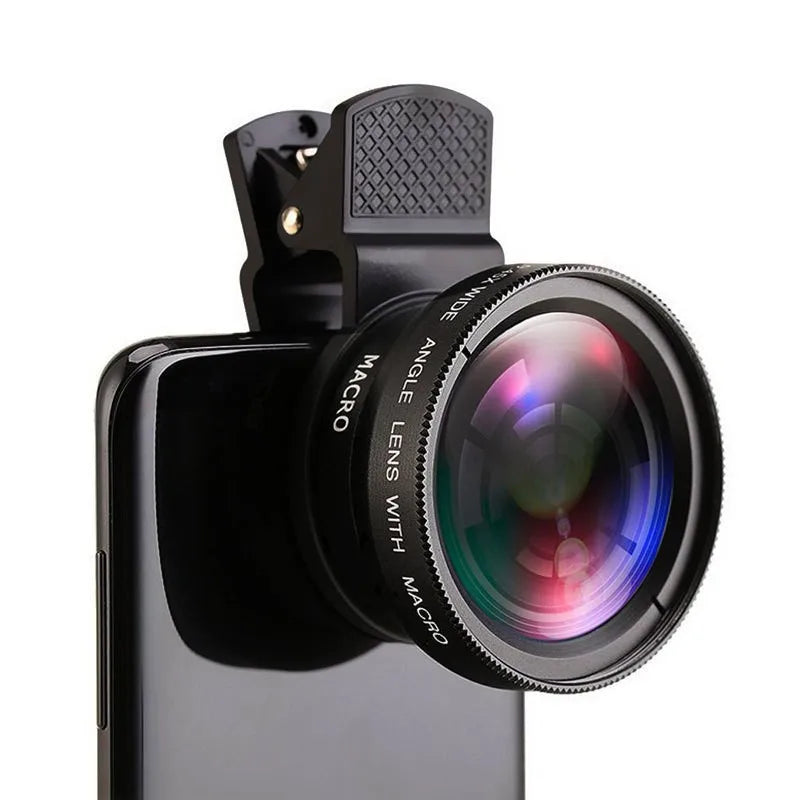 Hot 0.45X 2 in 1 Macro Wide Lens Angle Mobile Phone Camera Lens
