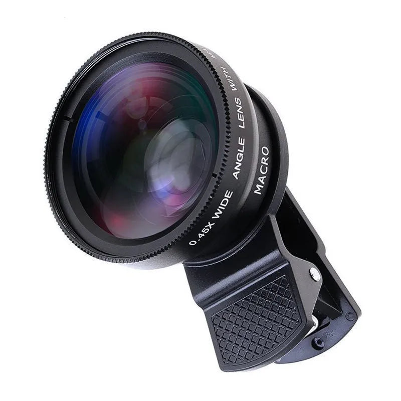 Hot 0.45X 2 in 1 Macro Wide Lens Angle Mobile Phone Camera Lens