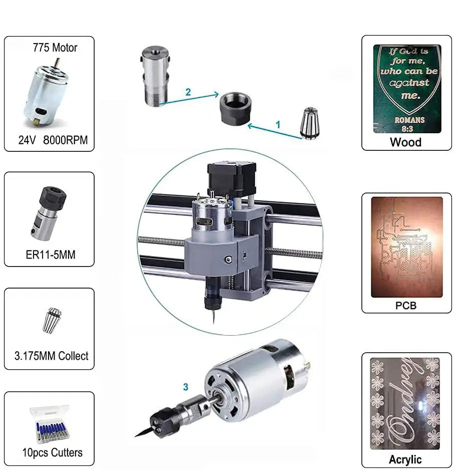 CNC 3018 PRO MAX Hobby Milling Machine GRBL Control 3 Axis