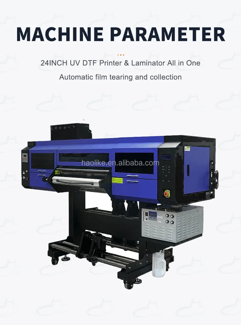 24inch UV DTF Fast Printing Machine With Laminator Roll to Roll for Cup Wraps Tumbler Transfer UV DTF Printer I1600 I3200 Heads