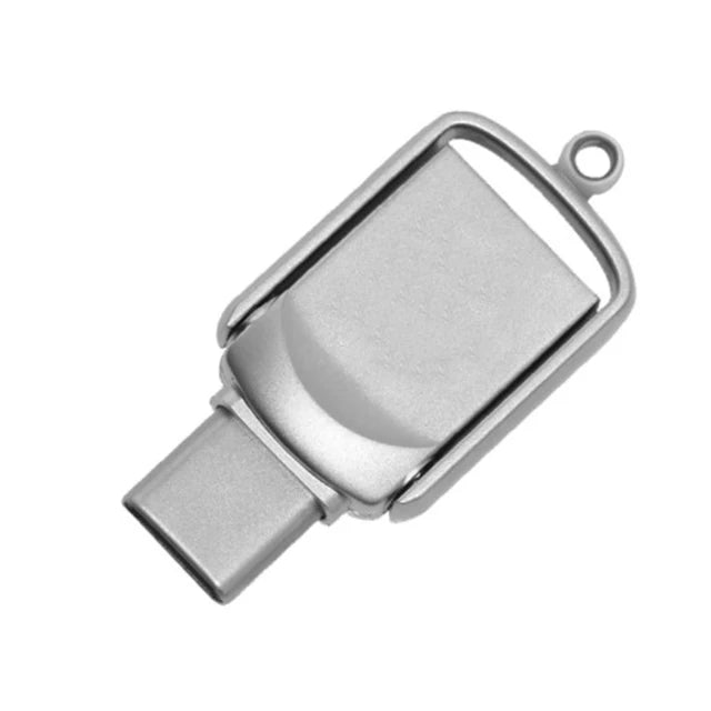 Free Laser Logo Mini Metal Type-C USB Flash Drive 2.0 3.0 8GB 16GB 32GB Pen Swivel 64GB 128GB Memory Stick  for Iphone 15/16/17