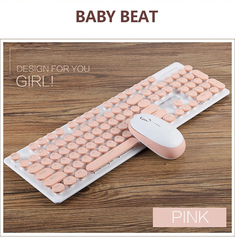 High Sensitivity N520 Wireless Keyboard 10m Transmission Distance USB Plastic Chocolate Vintage Key Hat Fashion Keyboard New