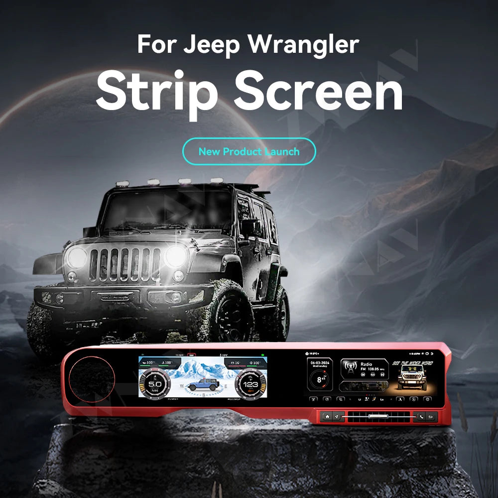 ZWNAV Digital Cluster Car Radio for Jeep Wrangler JL /Gladiator 2018-2024 Dashboard Instrument Speed Meter Screen Carplay 4*4
