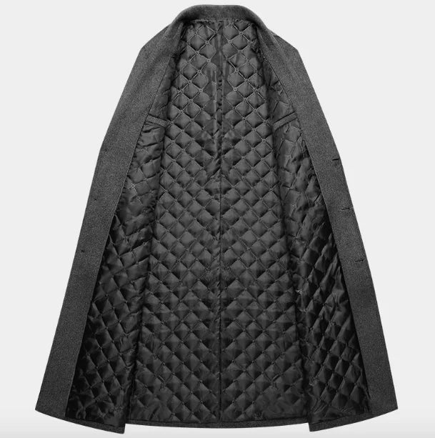 2024 Trench Coat High Quality Winter Mens Long Wool Overcoat Men Warm Thick Woolen Coat