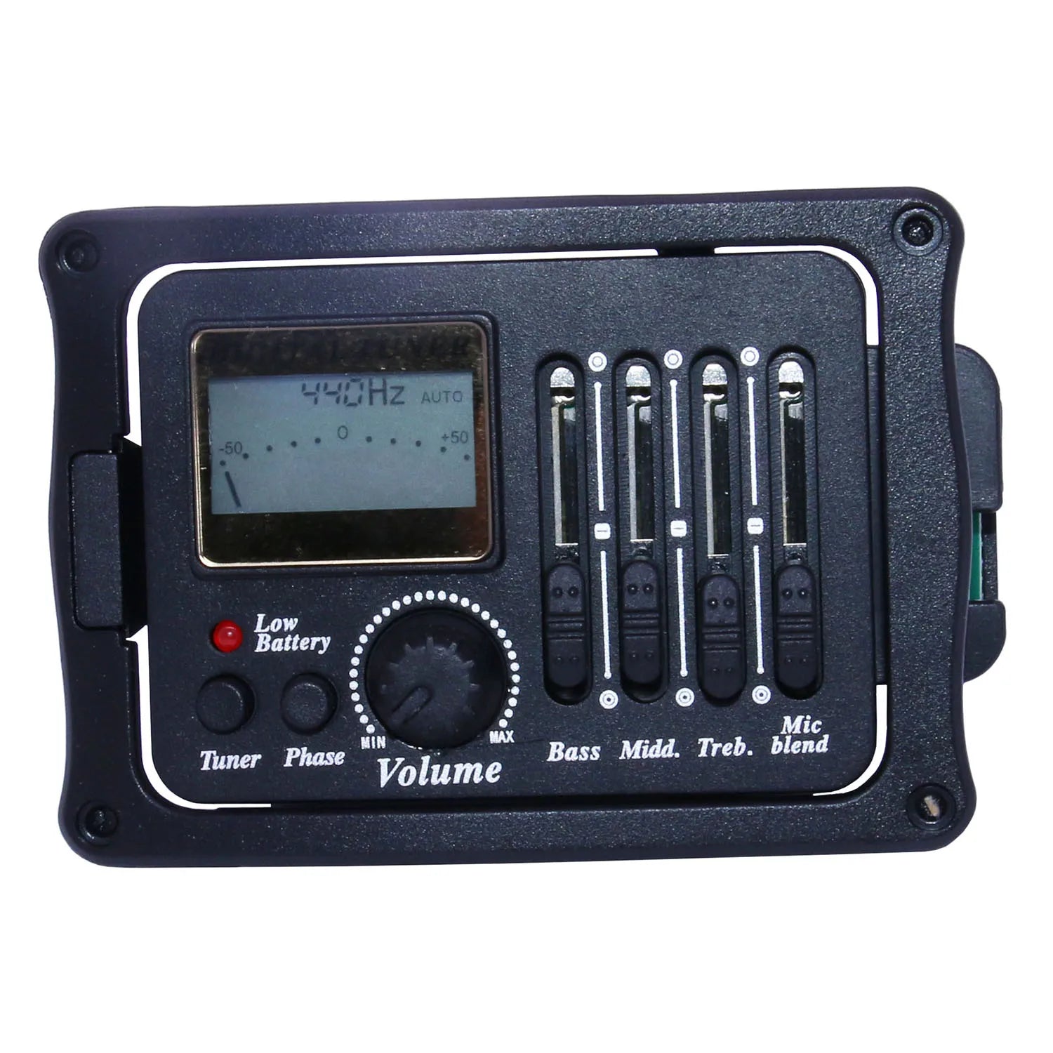 Wholesale B12 Acoustic Guitar Pickup 4 Bands EQ Equalizer Preamp Piezo Pickup with LCD Tuner