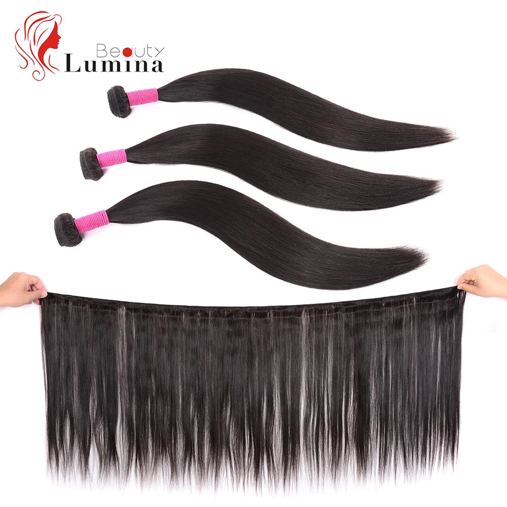 Malaysian Straight Hair Bundles 100% Remy Human Hair Extension Natural Color Bundles Straight Hair Weaves Can Buy 1 Piece 10-40