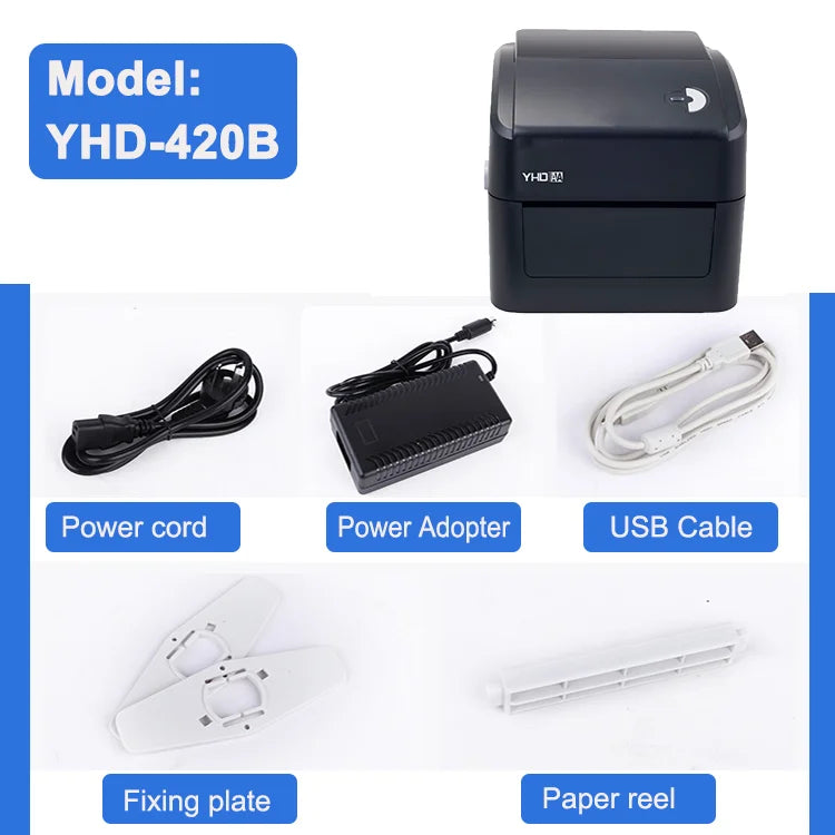 4 Inch Express Shipping Label Printer Thermal Barcode Label Blue Tooth USB Interface Printer Use for DHL,Ebay,A Mazon