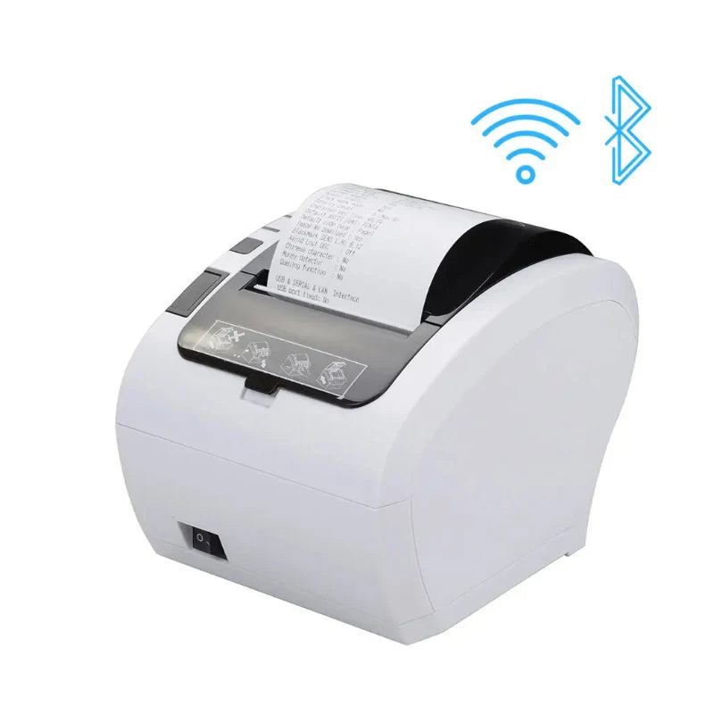 Wholesale Cheap Inkless Thermal Printer 80mm Receipt Printer USB Bluetooth Wifi Lan Port POS Printer for Small Business