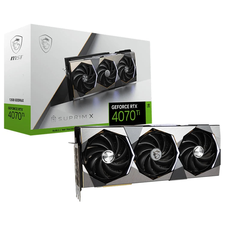 MSI GeForce RTX 4070 Ti SUPRIM X 12G Used Graphics Card With 12GB GDDR6X 192 Bit Memory Support OverClock