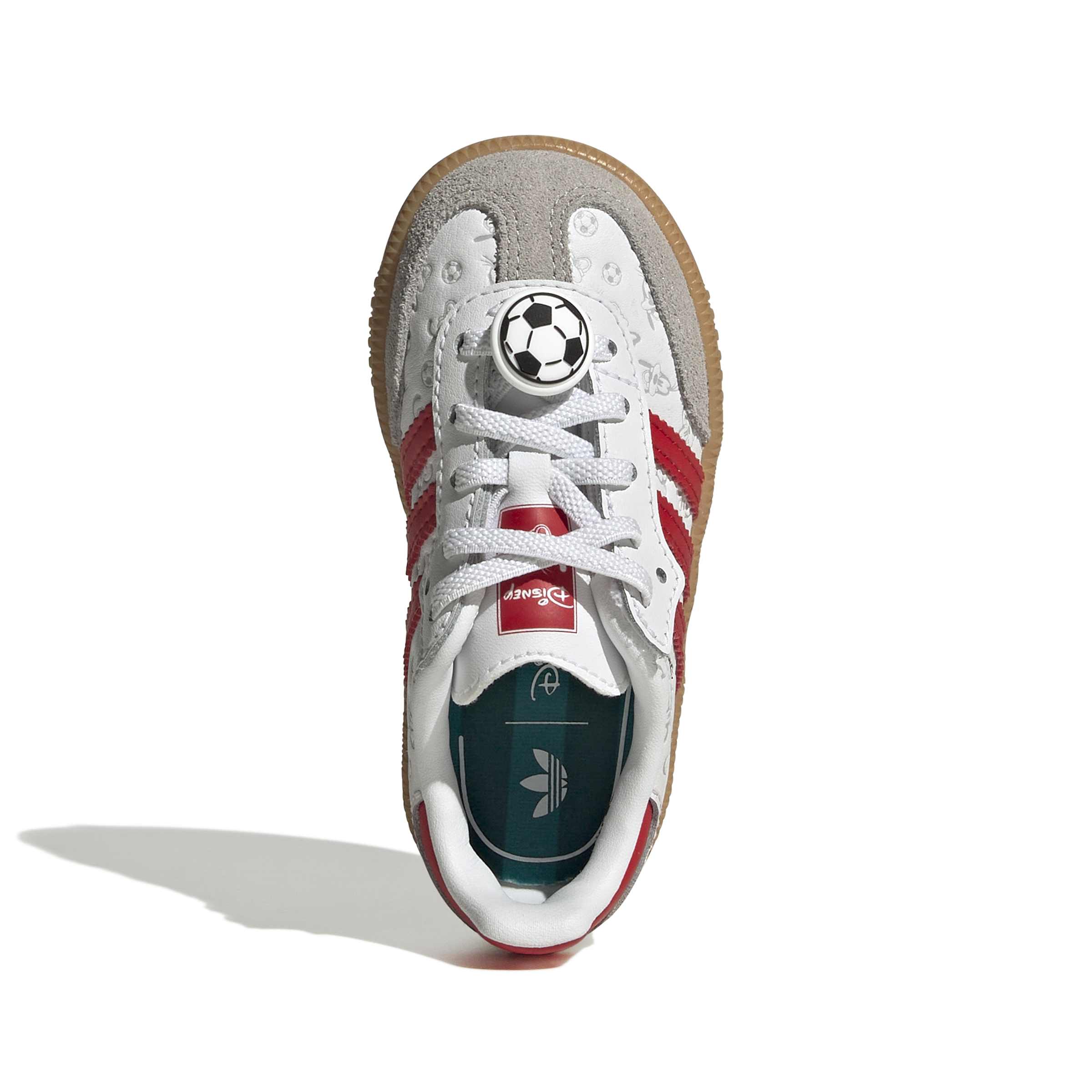 Adidas (TD) Disney Samba OG Elastic Lace - White/Red