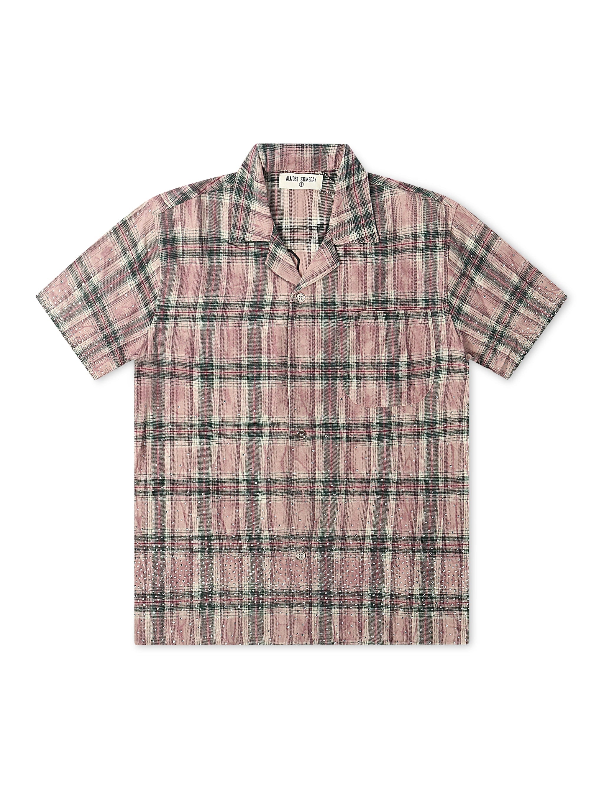 Almost Someday Solomon Rhinestone Flannel - Maroon