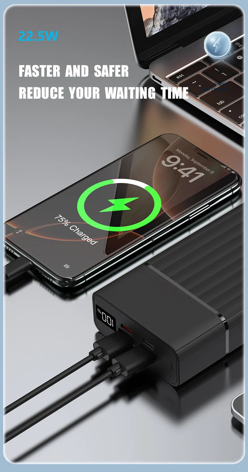 Power Bank 20000mAh PD 22.5W Fast Charging Mobile Phone External Battery Charger Powerbank 20000mAh