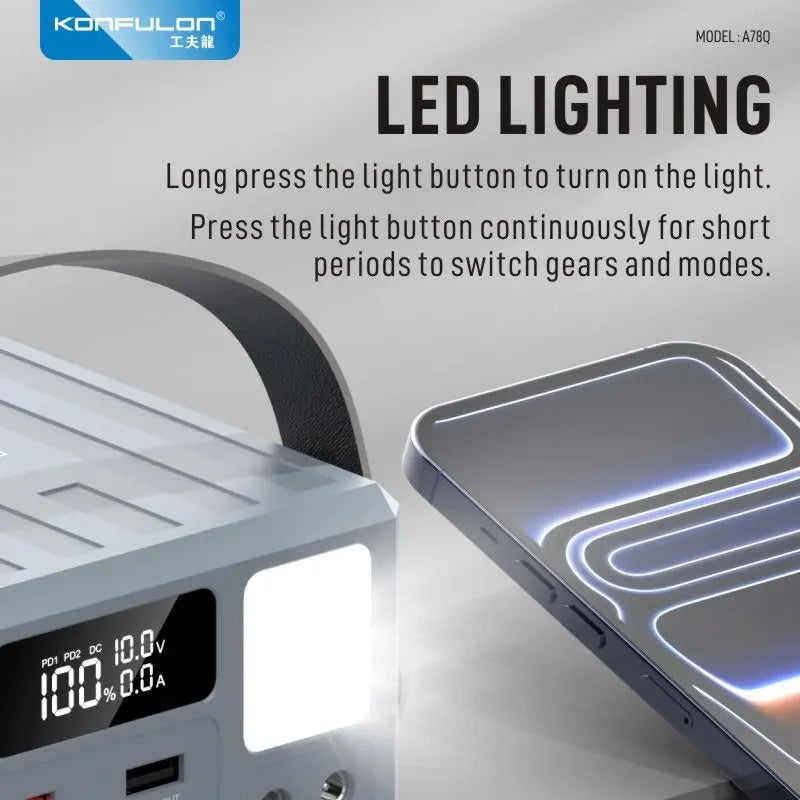 100000mAh Power Bank PD 100W USB C Fast Charge Large Capacity 22.5W  with 7 Outputs & LCD Display Battery Bank Outdoor Camping