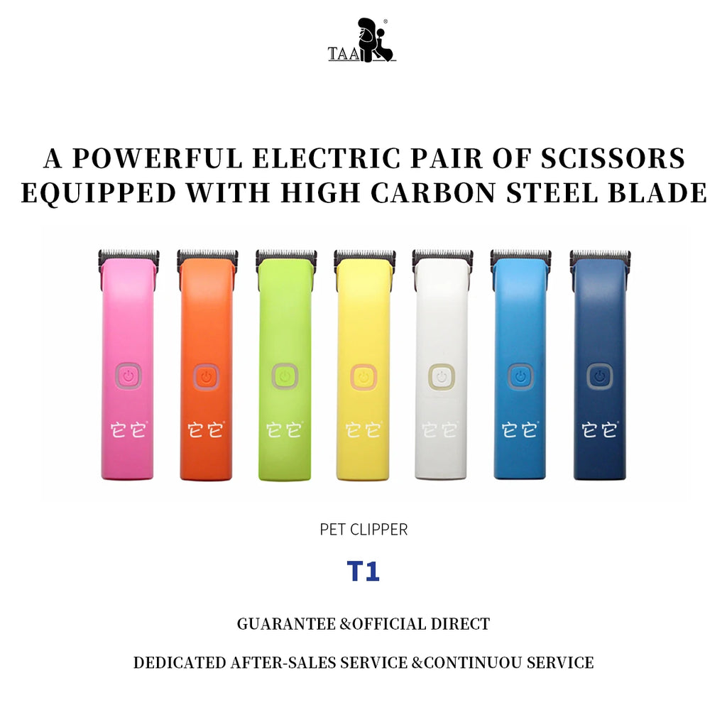 TAA Dog Electric Clippers Sets Professional Pet Grooming Clipper for Dog Pet Hair Clipper Accessories Metallurgy Steel Blade T1
