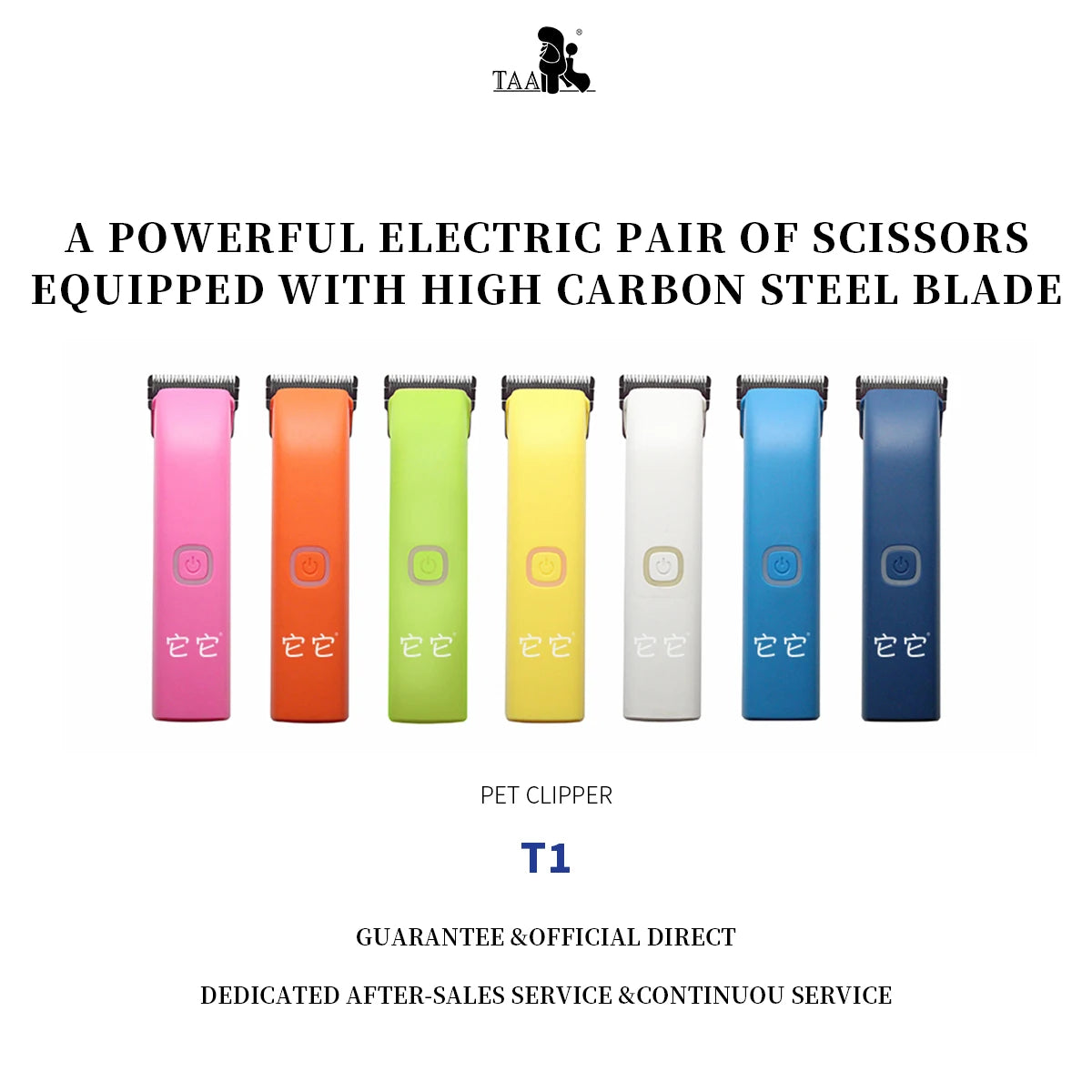 TAA Dog Electric Clippers Sets Professional Pet Grooming Clipper for Dog Pet Hair Clipper Accessories Metallurgy Steel Blade T1