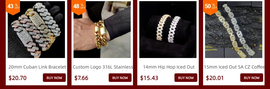 6-16mm Gold Color 316L Stainless Steel Curb Cuban Link Chain Bracelet Bangle Jewelry 7-9inch for Men Women