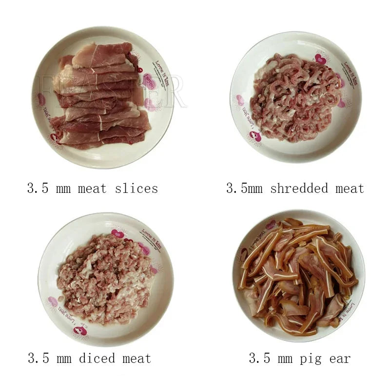 BURUIMU Electric Meat Slicer 2200W Commercial Meat Cutter  Stainless Steel Blades Food Cutting Slicing Kitchen Machine