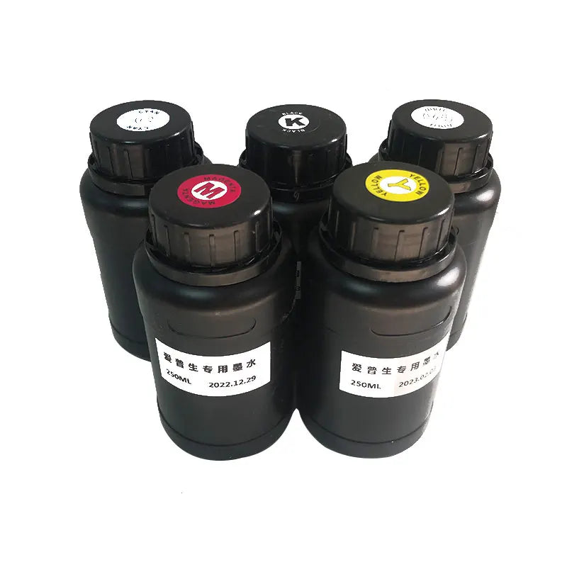 Epson Import High-quality UV Inks 250 ML Brand Premium Led UV Curable Ink for Flatbed Printer T-shirt Base Ink Uv Printer