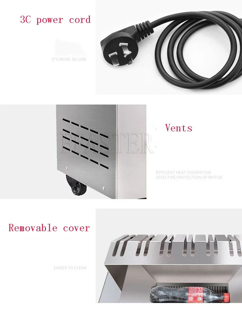 BURUIMU Electric Meat Slicer 2200W Commercial Meat Cutter  Stainless Steel Blades Food Cutting Slicing Kitchen Machine