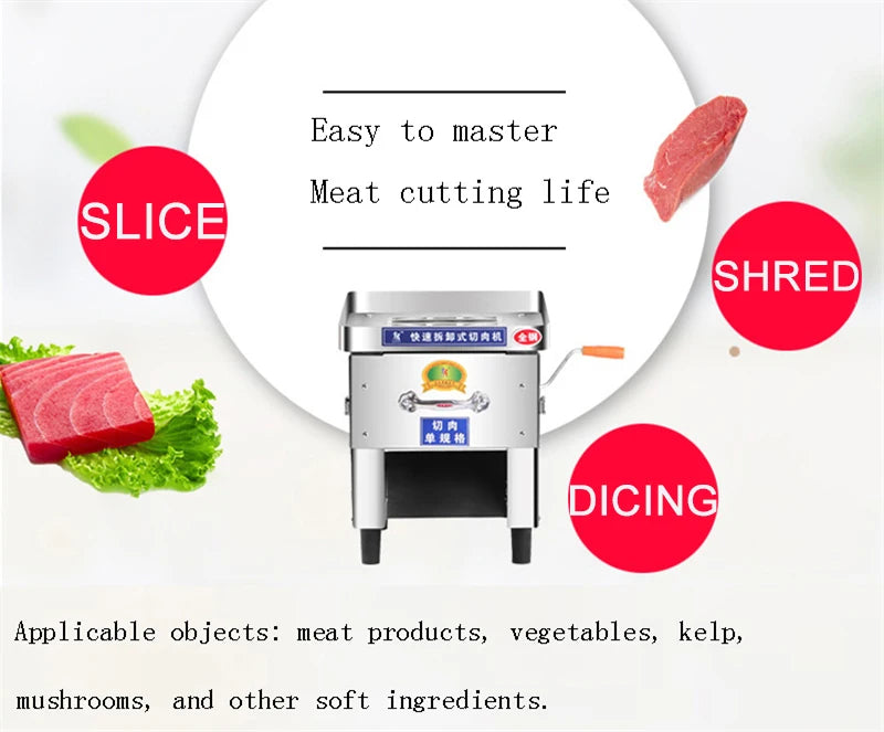 Wholesale Price Desktop Stainless Steel Electric Fresh Meat Shredding   Machine/drawer Type Meat Slicer