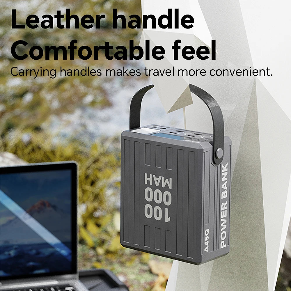 100000mAh Power Bank PD 100W USB C Fast Charge Large Capacity 22.5W  with 7 Outputs & LCD Display Battery Bank Outdoor Camping