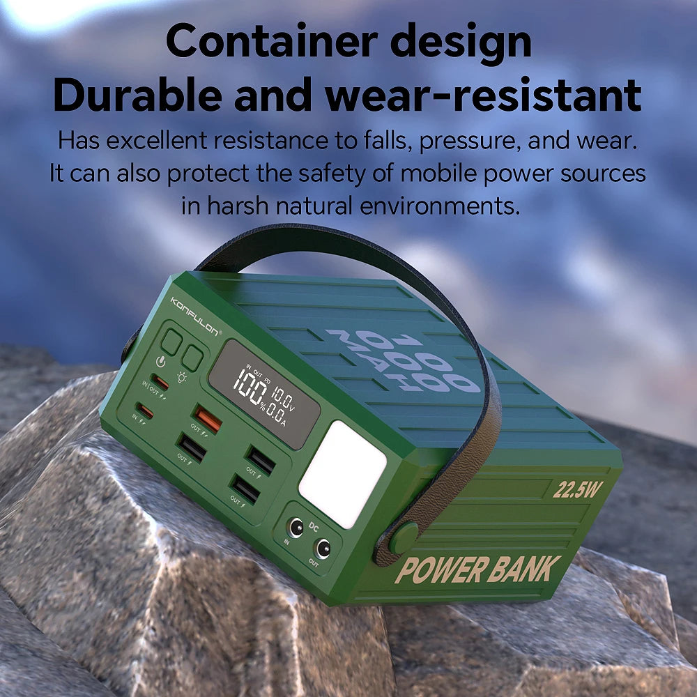 100000mAh Power Bank PD 100W USB C Fast Charge Large Capacity 22.5W  with 7 Outputs & LCD Display Battery Bank Outdoor Camping