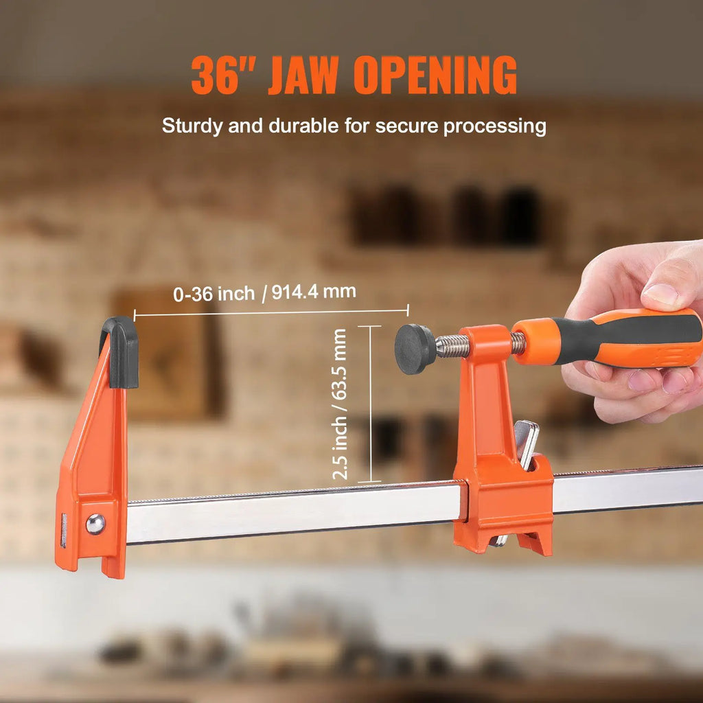 Adjustable Clamp 36 Inch Bar Clamp 600 Lbs Load Capacity Woodworking Metal Clamping Tool