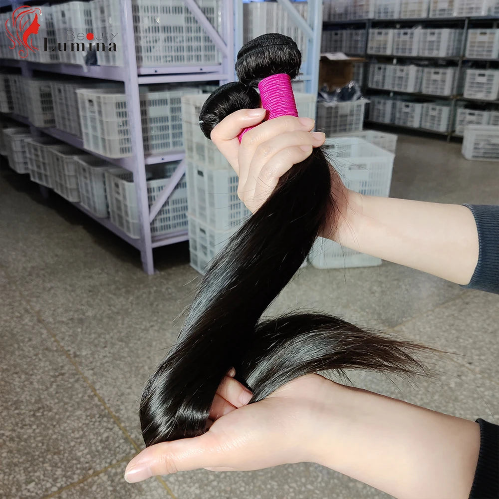 Malaysian Straight Hair Bundles 100% Remy Human Hair Extension Natural Color Bundles Straight Hair Weaves Can Buy 1 Piece 10-40