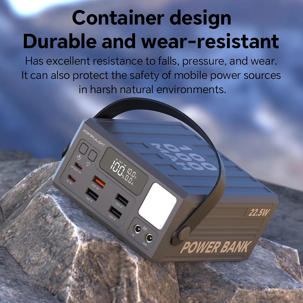 100000mAh Power Bank PD 100W USB C Fast Charge Large Capacity 22.5W  with 7 Outputs & LCD Display Battery Bank Outdoor Camping