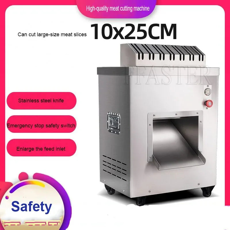BURUIMU Electric Meat Slicer 2200W Commercial Meat Cutter  Stainless Steel Blades Food Cutting Slicing Kitchen Machine