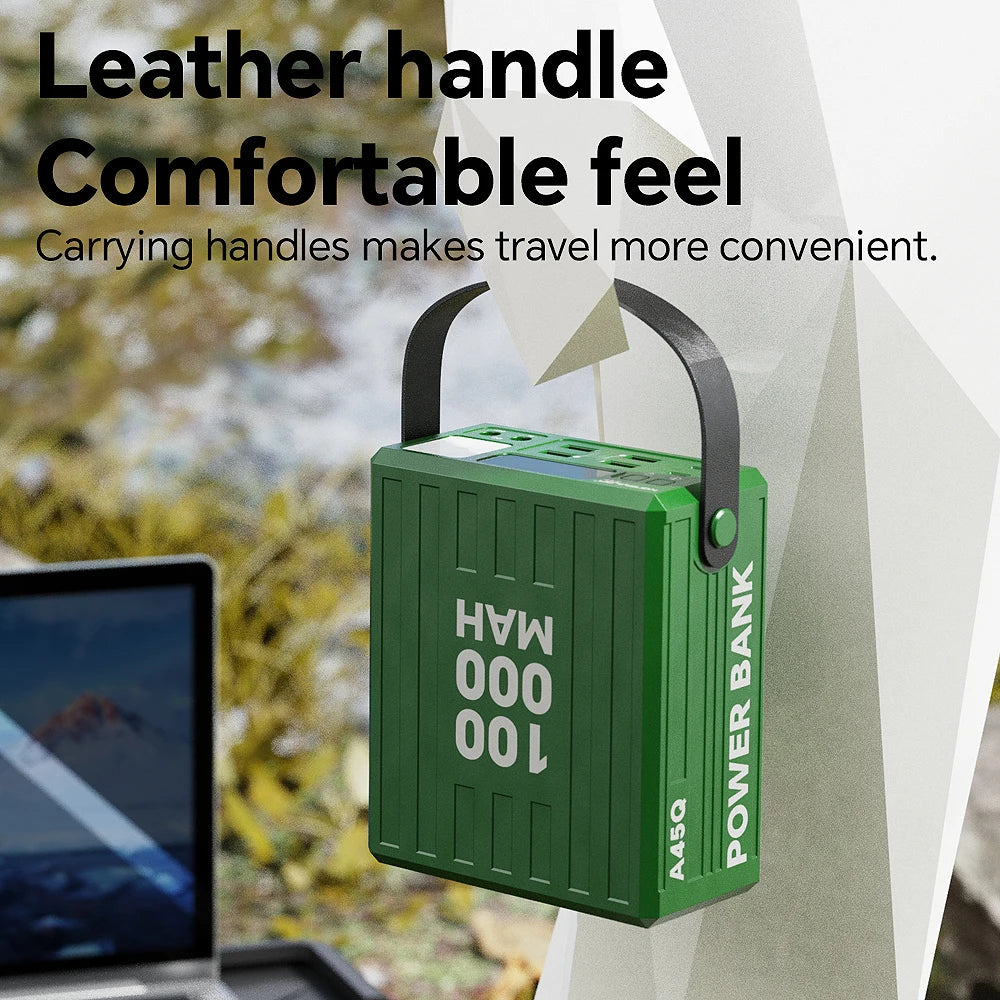 100000mAh Power Bank PD 100W USB C Fast Charge Large Capacity 22.5W  with 7 Outputs & LCD Display Battery Bank Outdoor Camping